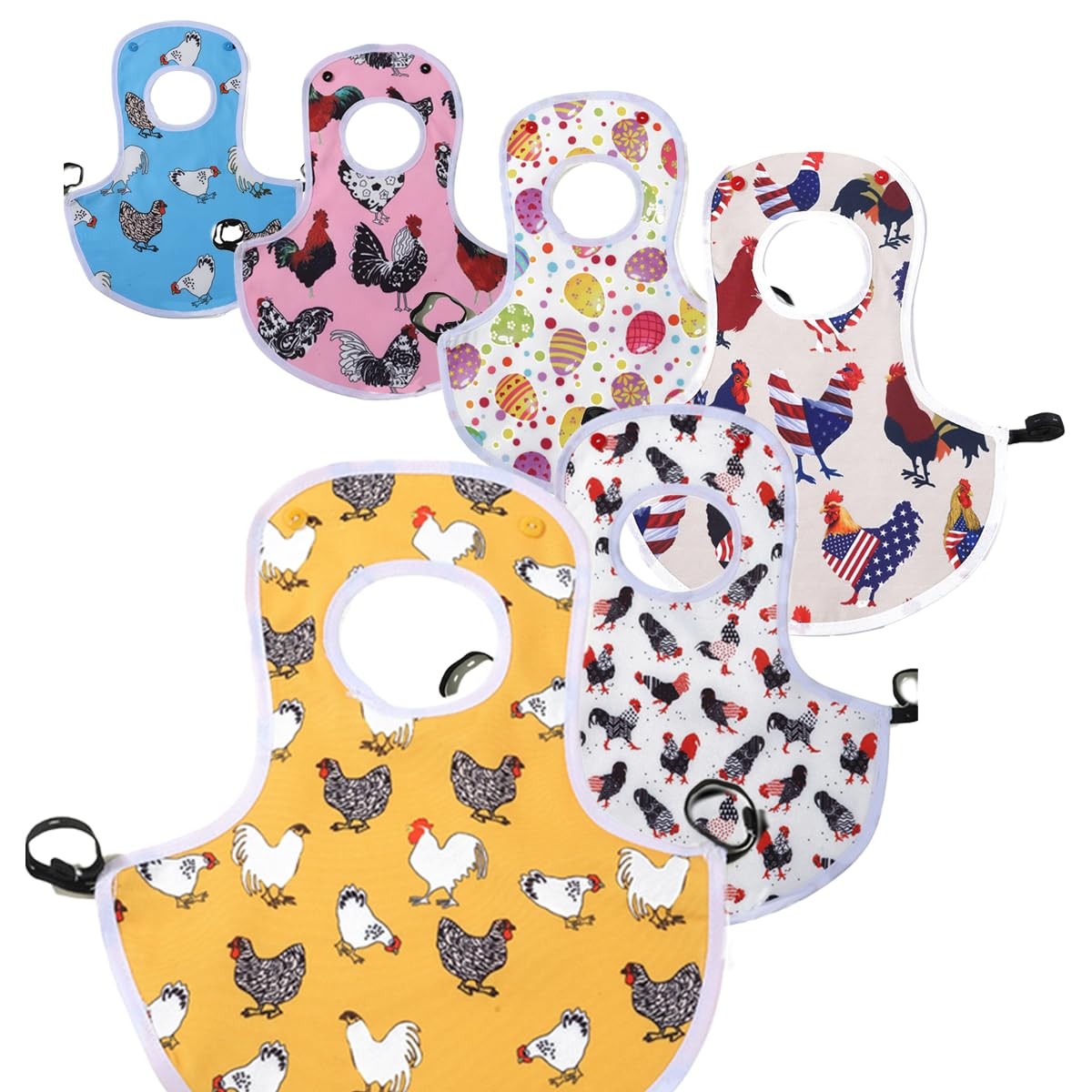 6Pcs Chicken Saddles,Hen Aprons for Feather Growth,Chicken Jacket,4Pcs Hen Re...