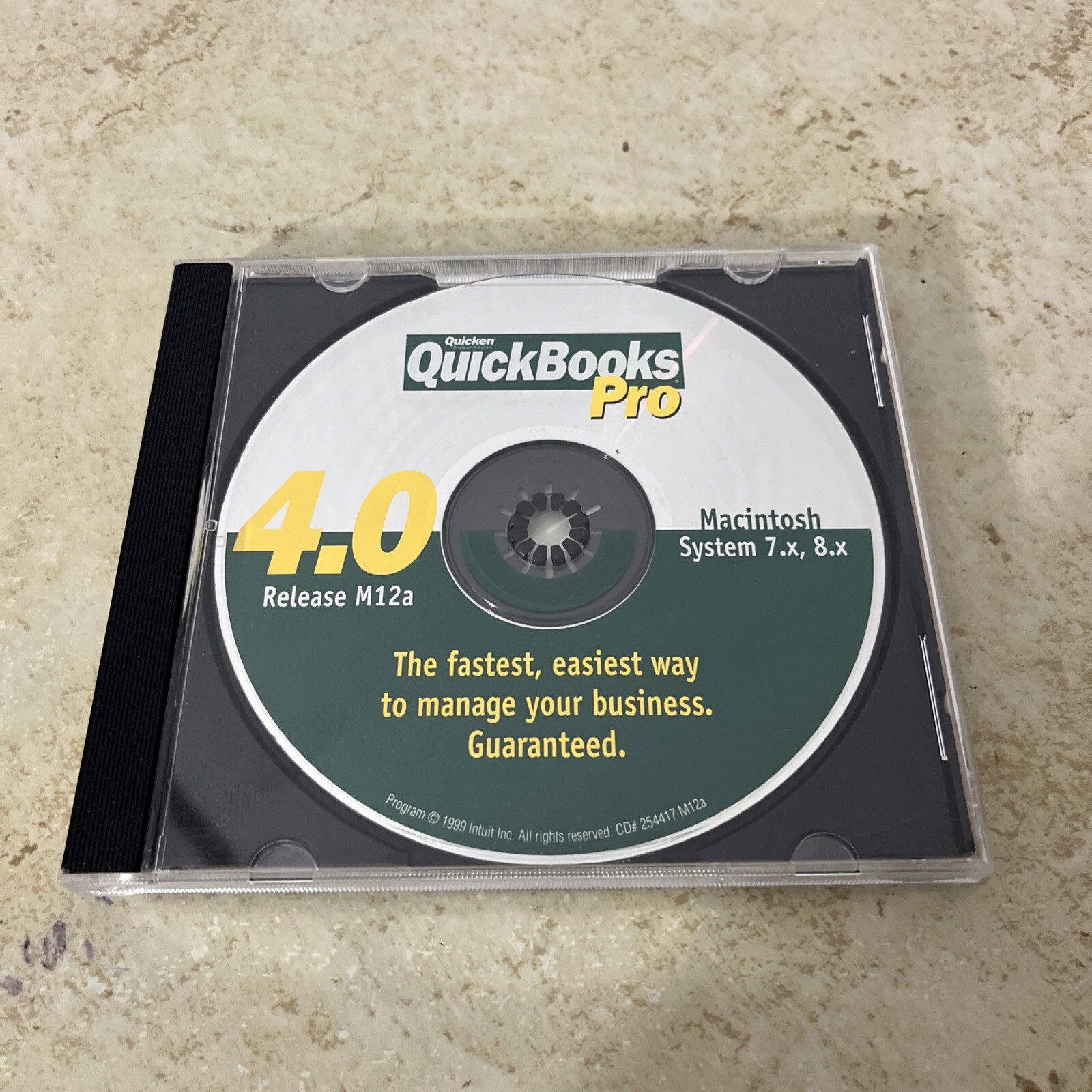 QuickBooks Pro 4.0 Software CD Macintosh System 7.x, 8.x 1999