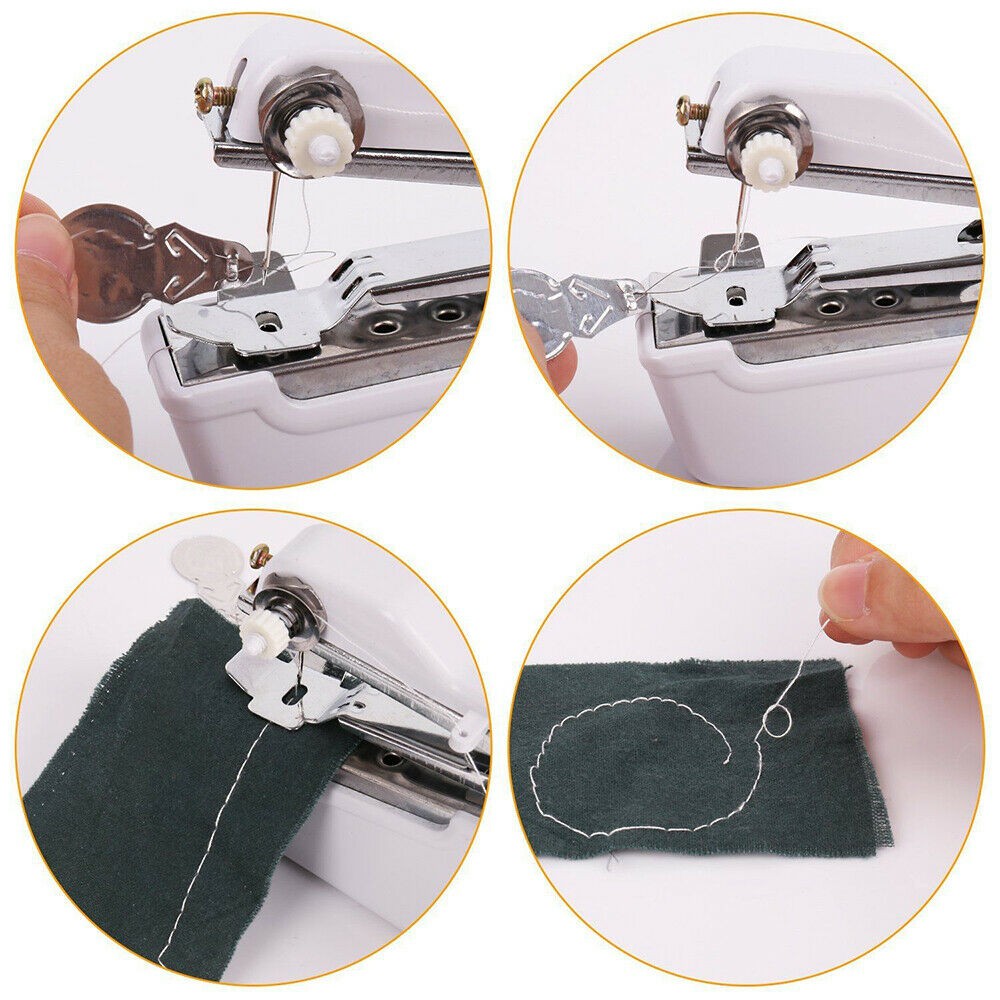 Hand Sewing Stitch Needlework Cordless Clothes Fabrics Electric Sewing Machine