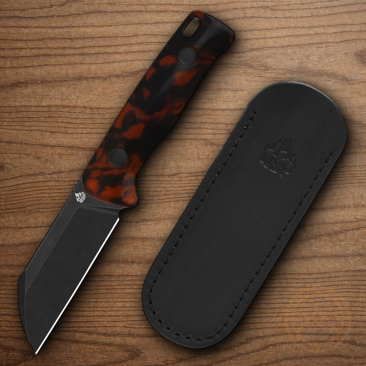 QSP Knife Baby Penguin Fixed Knife 2.5" 14C28N Sandvik Steel Blade Resin Handle