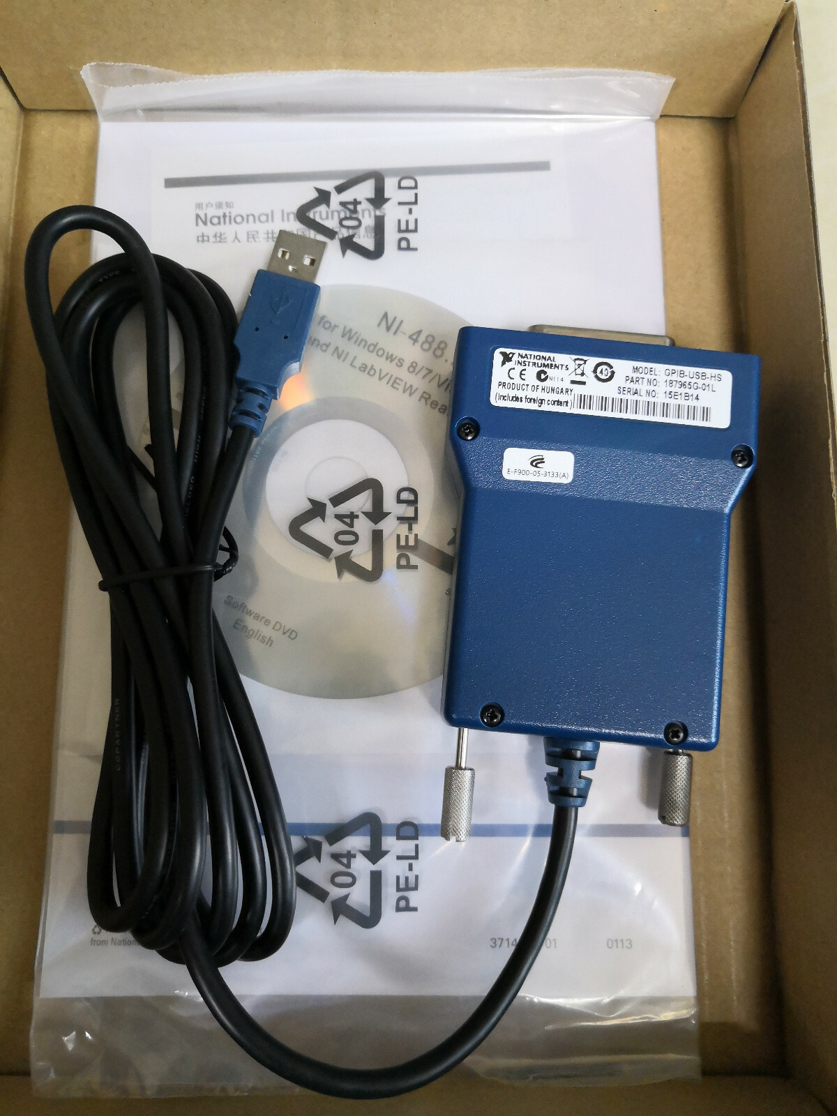 GPIB-USB-HS IEEE488 778927-01 interface USB HS GPIB Data Acquisition Cable Card