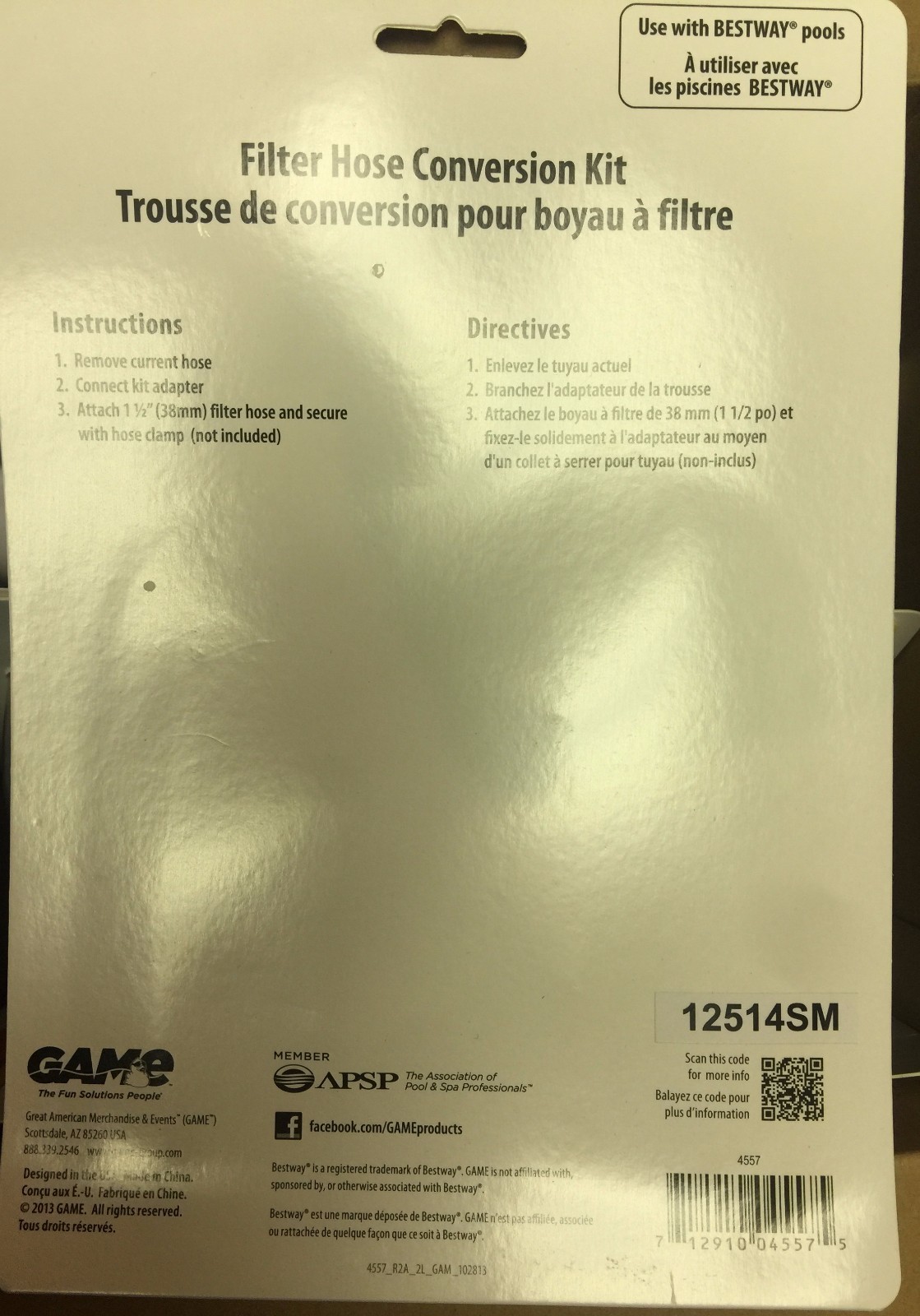 4557 Game: The Fun Solutions People Filter Hose Conversion Kit (NEW)