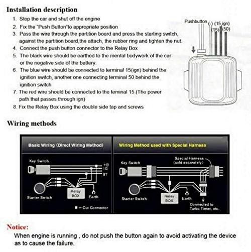 Push Start Button, Car 12V LED Engine Start Push Button Switch Ignition Input