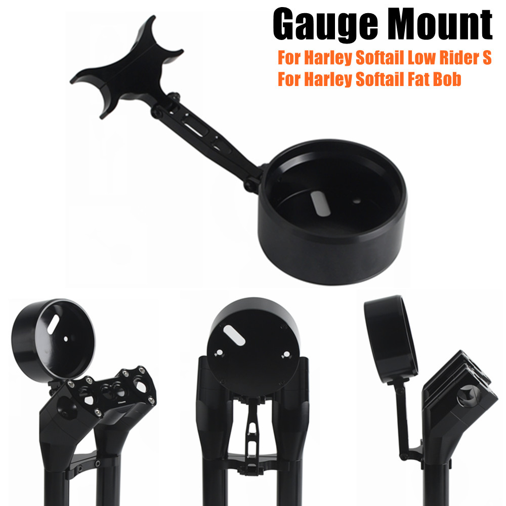 Digital Gauge Mount Housing Bracket Bucket Kit For Harley Softail FXLRS FXFB/S