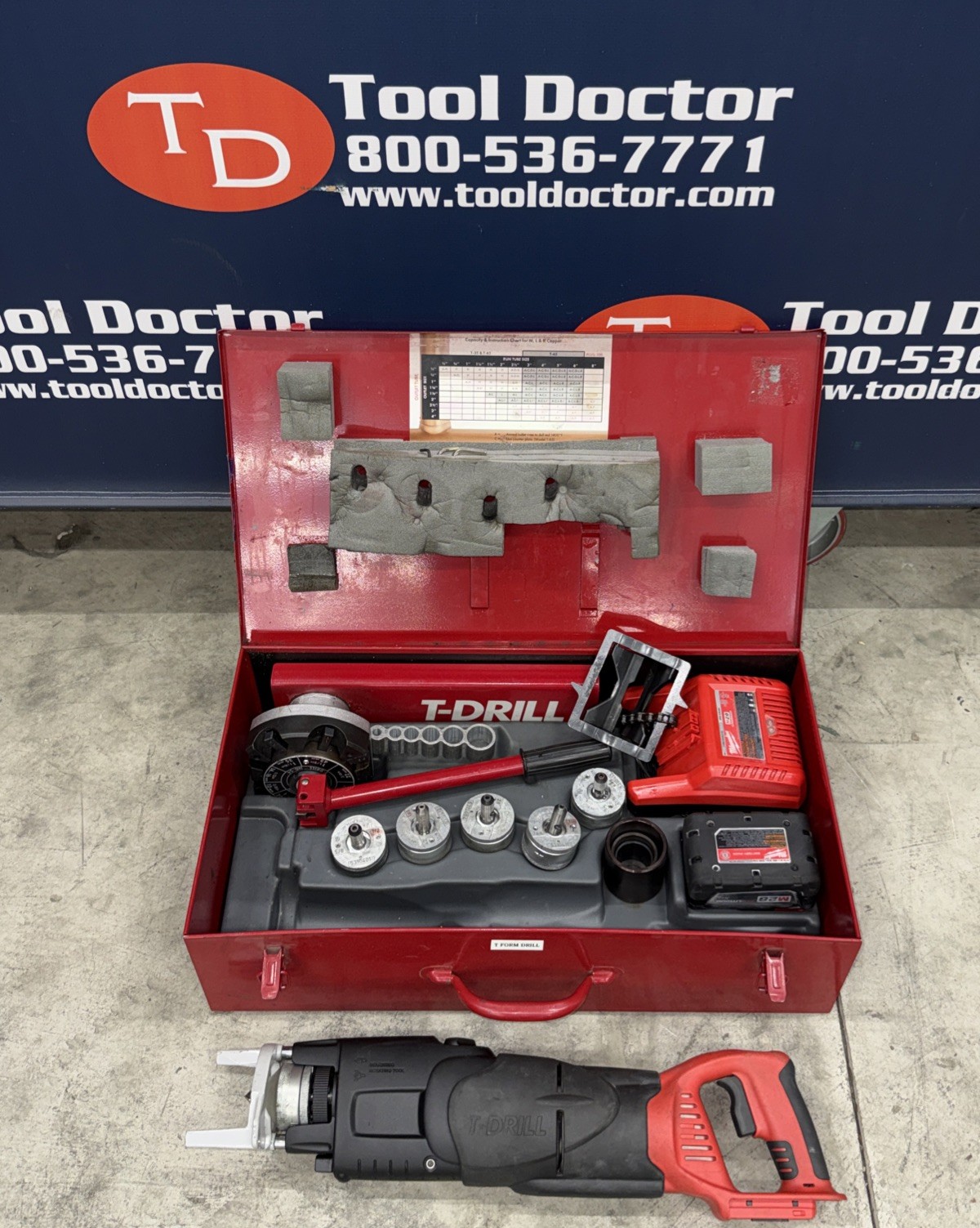 T-Drill T65 B Tee Forming T Drill Cordless Copper Pipe T-60 *AMAZING CONDITION*