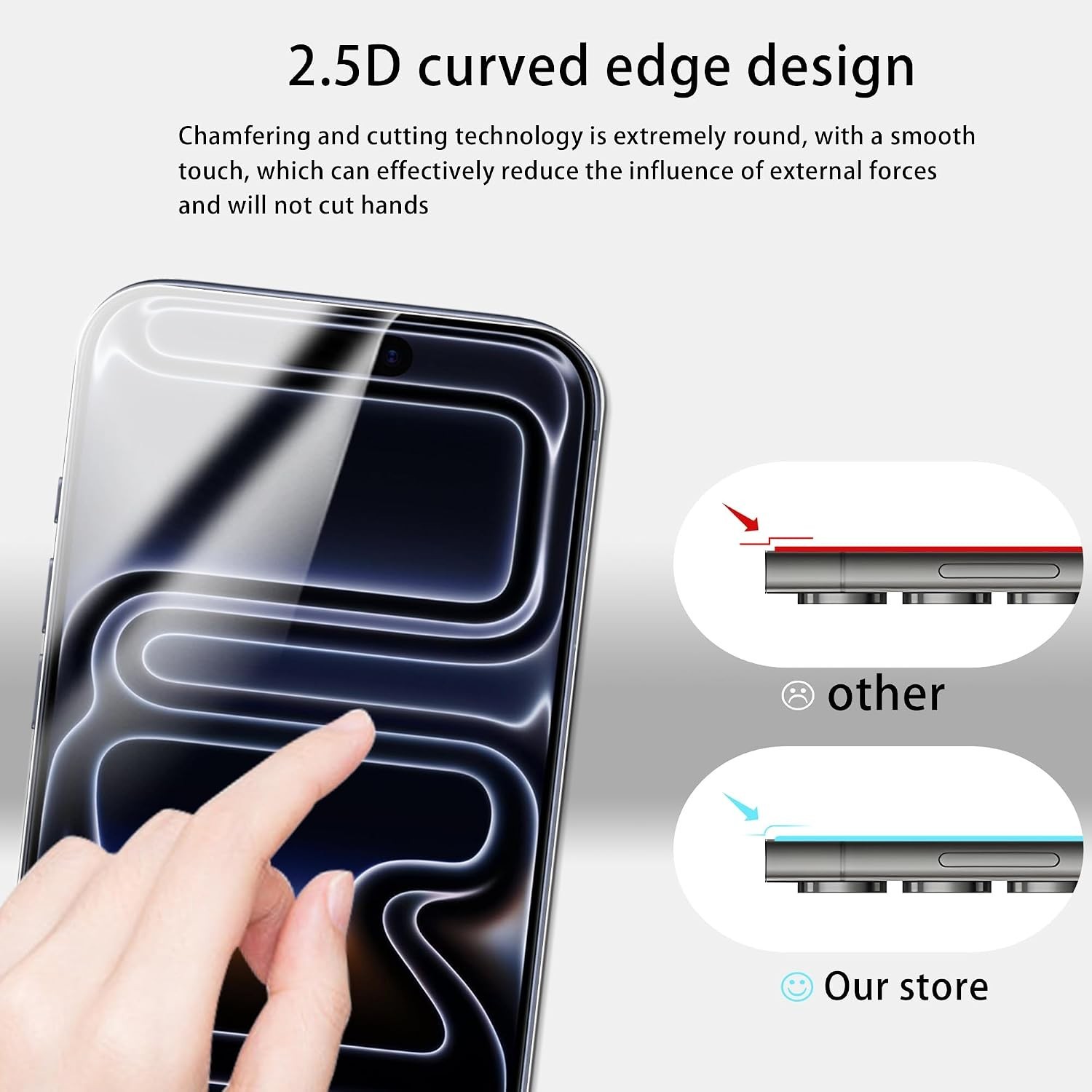 Tempered Glass Screen and Lens Protector 2-Pack for iPhone 17 Pro Max with Tool