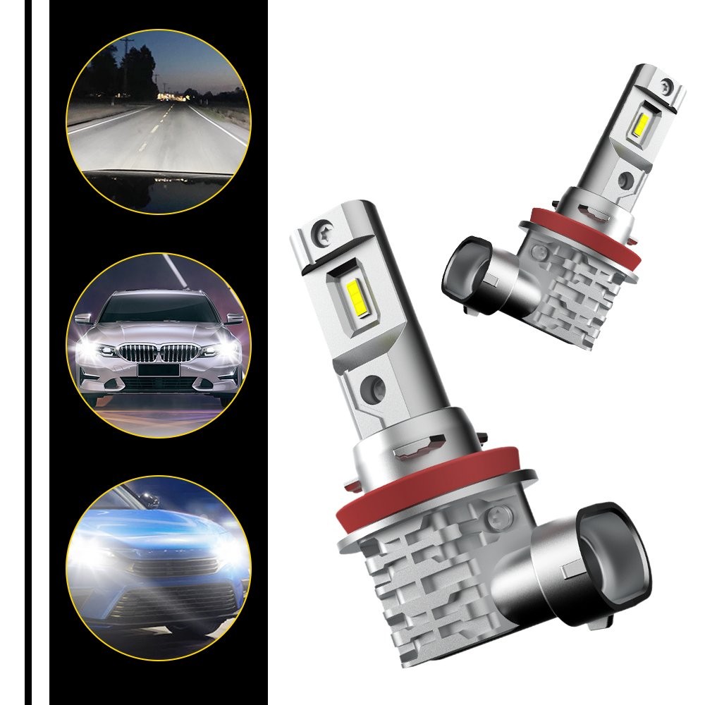 2x H9 H11 LED Headlight Super Bright Bulbs Kit 6500K White 20000LM Low Beam Fog