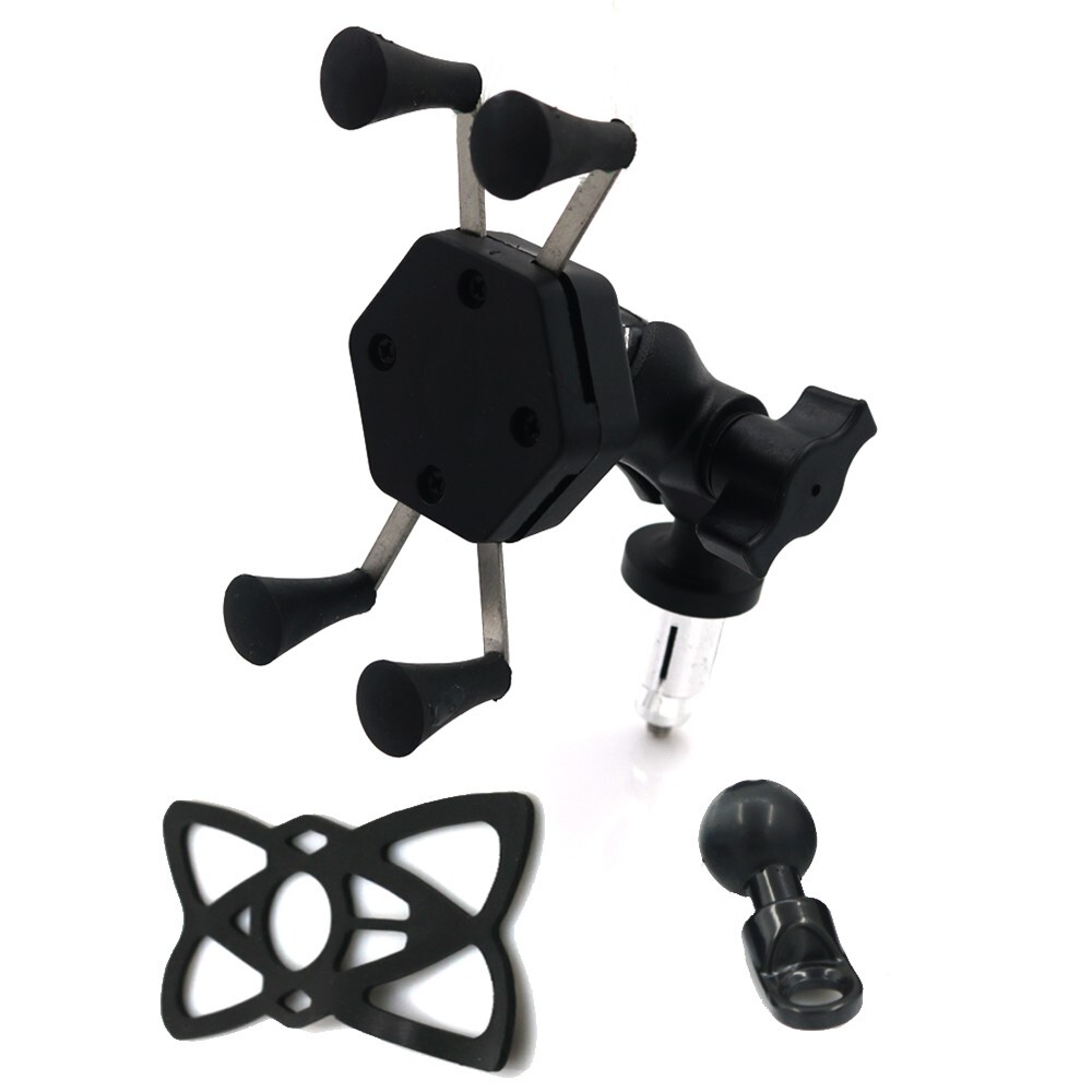 Triple Tree Stem Fork Stem Mount GPS Navigation Mirror Bracket Phone Holder Moto
