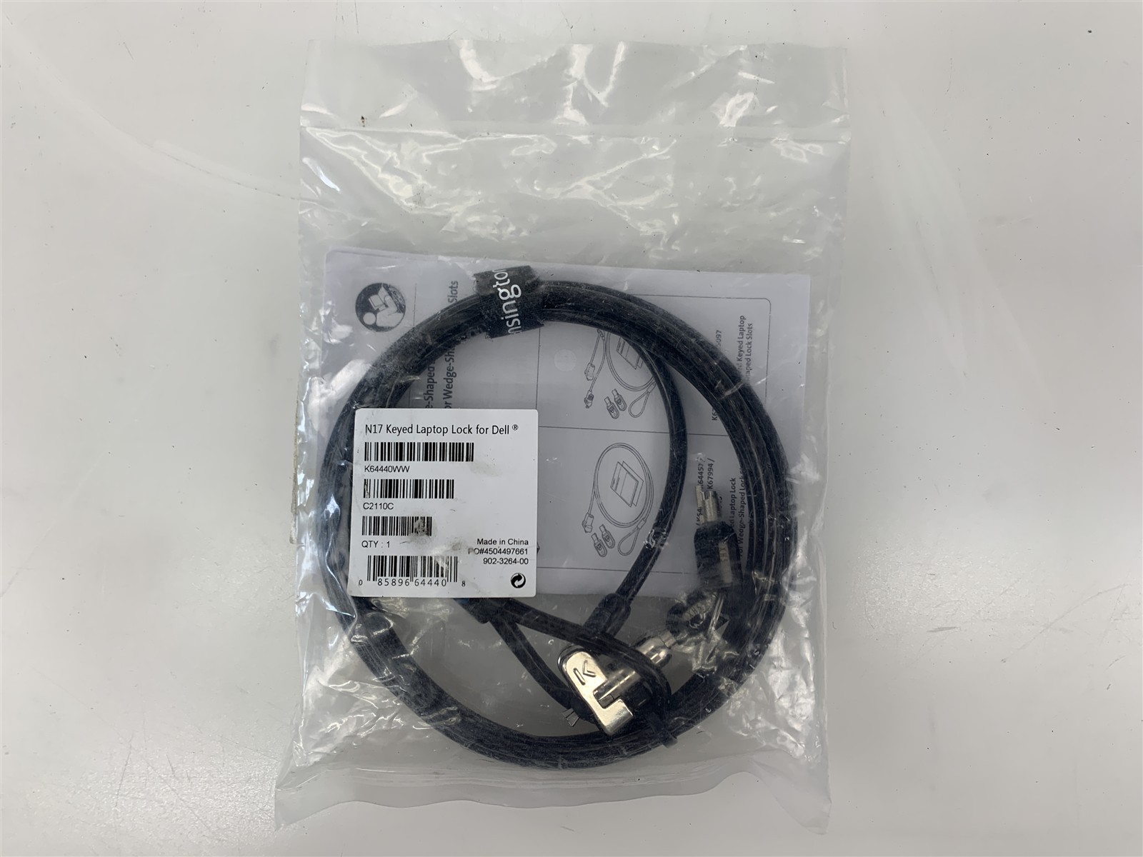 Kensington N17 Keyed Laptop Lock for Dell Devices K64440WW