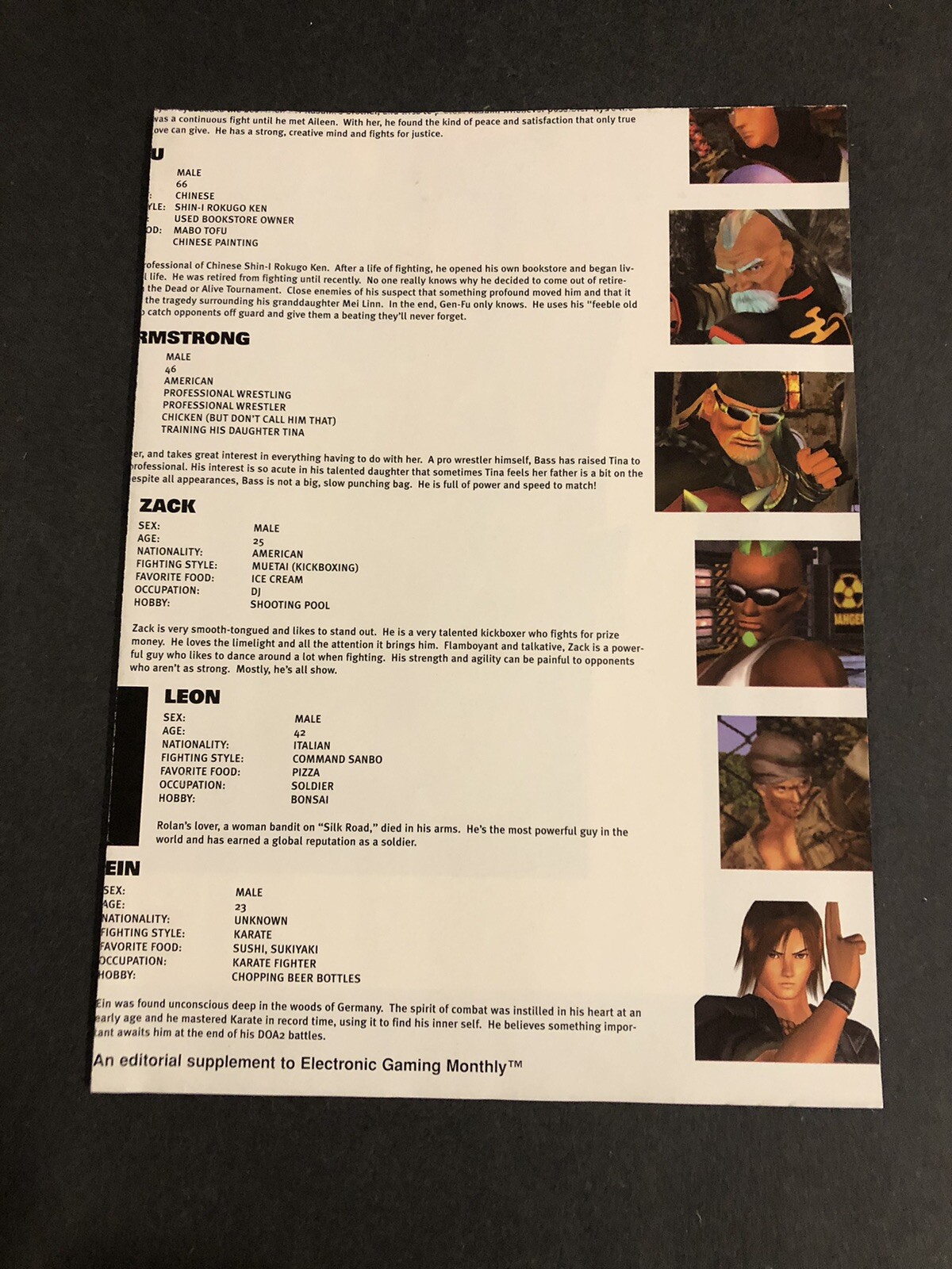 Dead Or Alive Strategy Guide Editorial Supplement