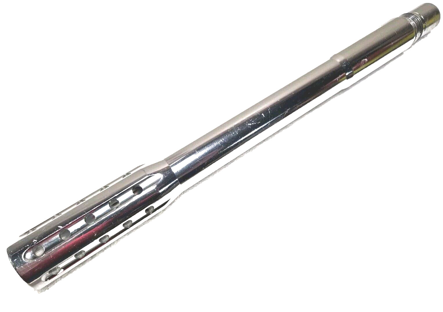 12 inch Silver Spyder Thread Paintball Gun MEGA Ported Barrel Piranha Rebel