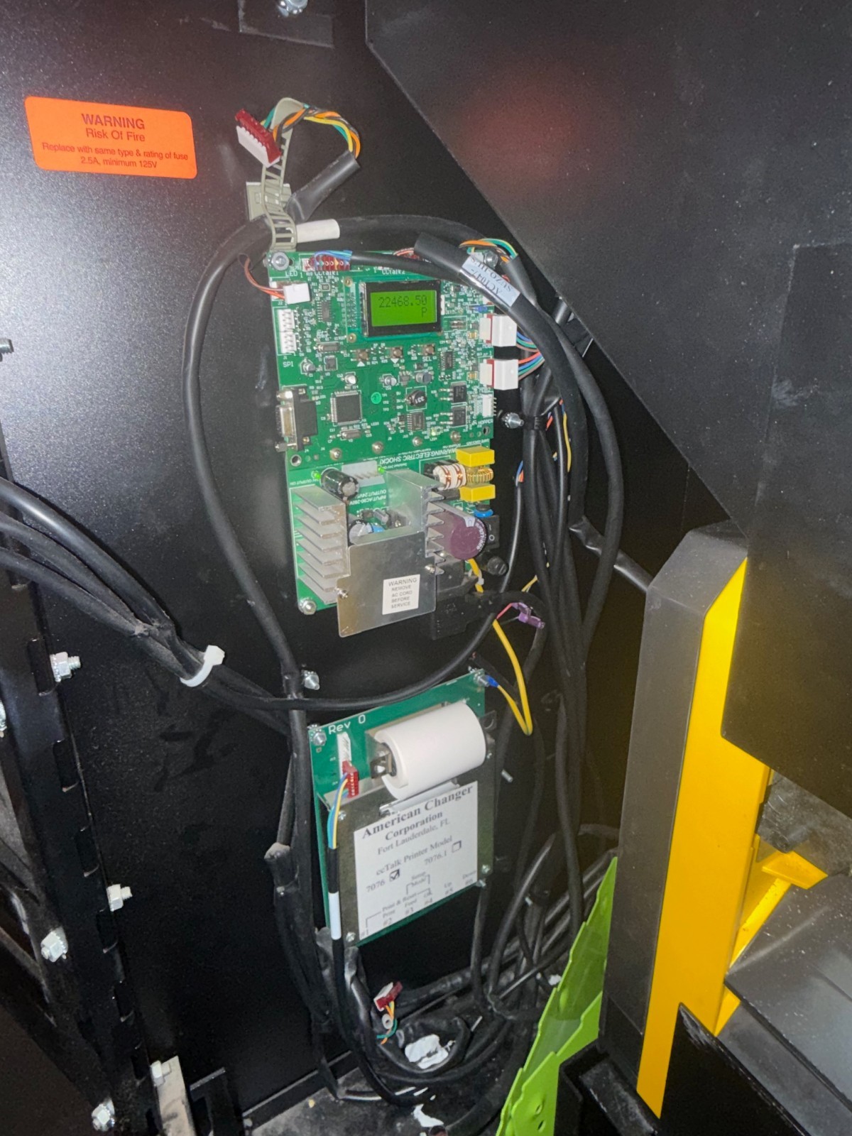 ONE MAIN PCB & POWER PCB & AUDIT PCB WITH PRINTER FOR AC6000 AMERICAN CHANGER WO