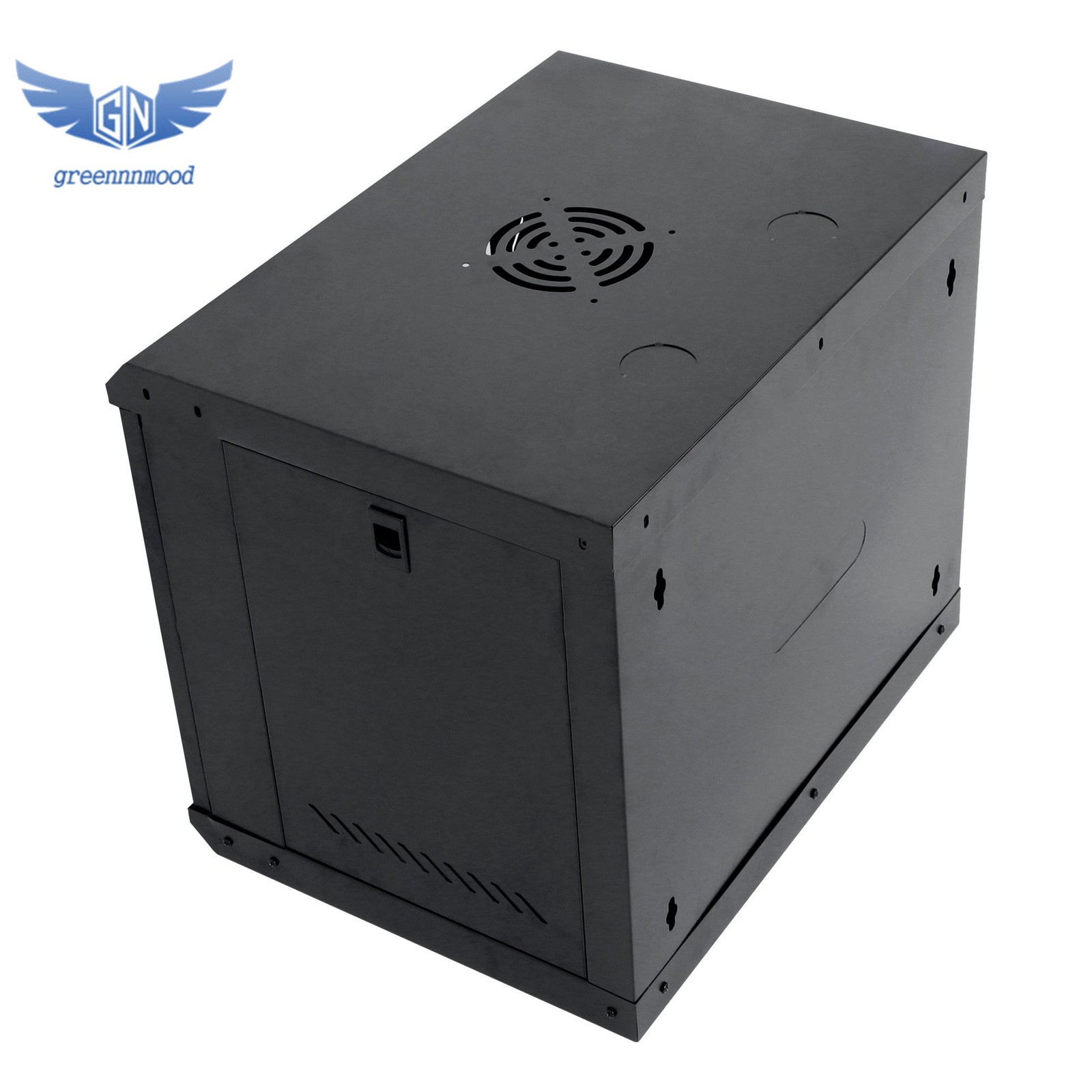 9U Wall Mount Network Server Rack Cabinet Enclosure 15.5'' Deep Door Lock Balck