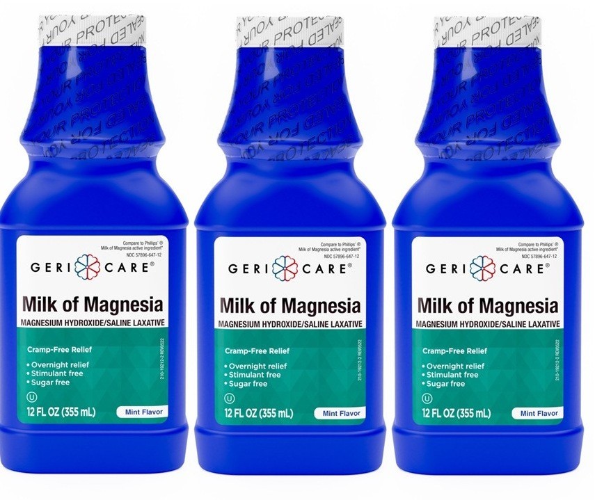3 X Milk of Magnesia Original Liquid 12oz By Geri-Care NEW