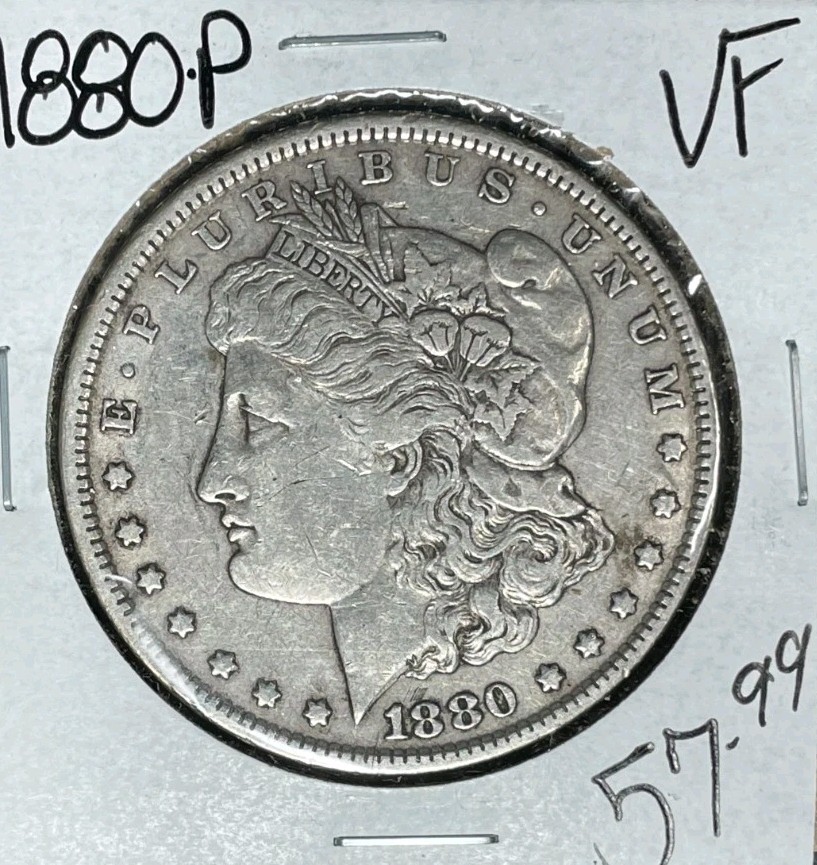 1880-P MORGAN SILVER DOLLAR ~ VF ~NICE COIN~