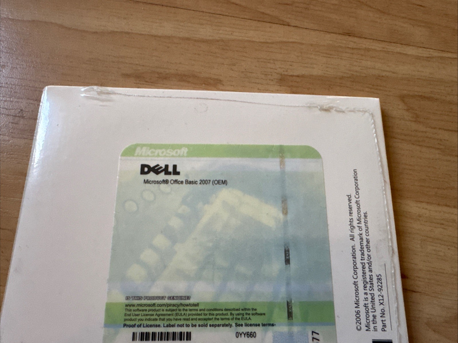 Microsoft Office Basic 2007 Dell 0YY660 W/ Product Key Factory Sealed