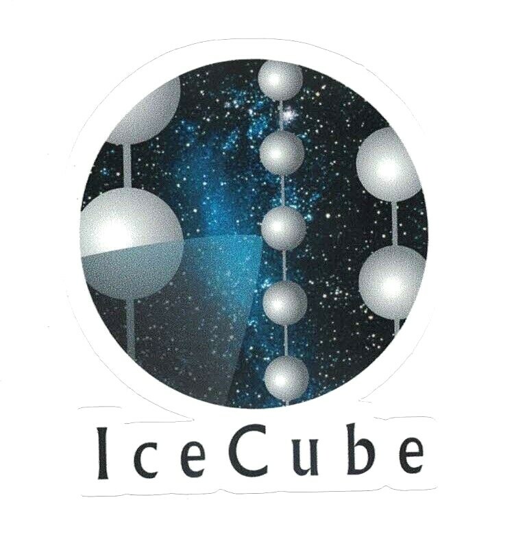 ICE CUBE  SOUTH POLE NUTRINO OBSERVATORY STICKER  3.25"  NEW