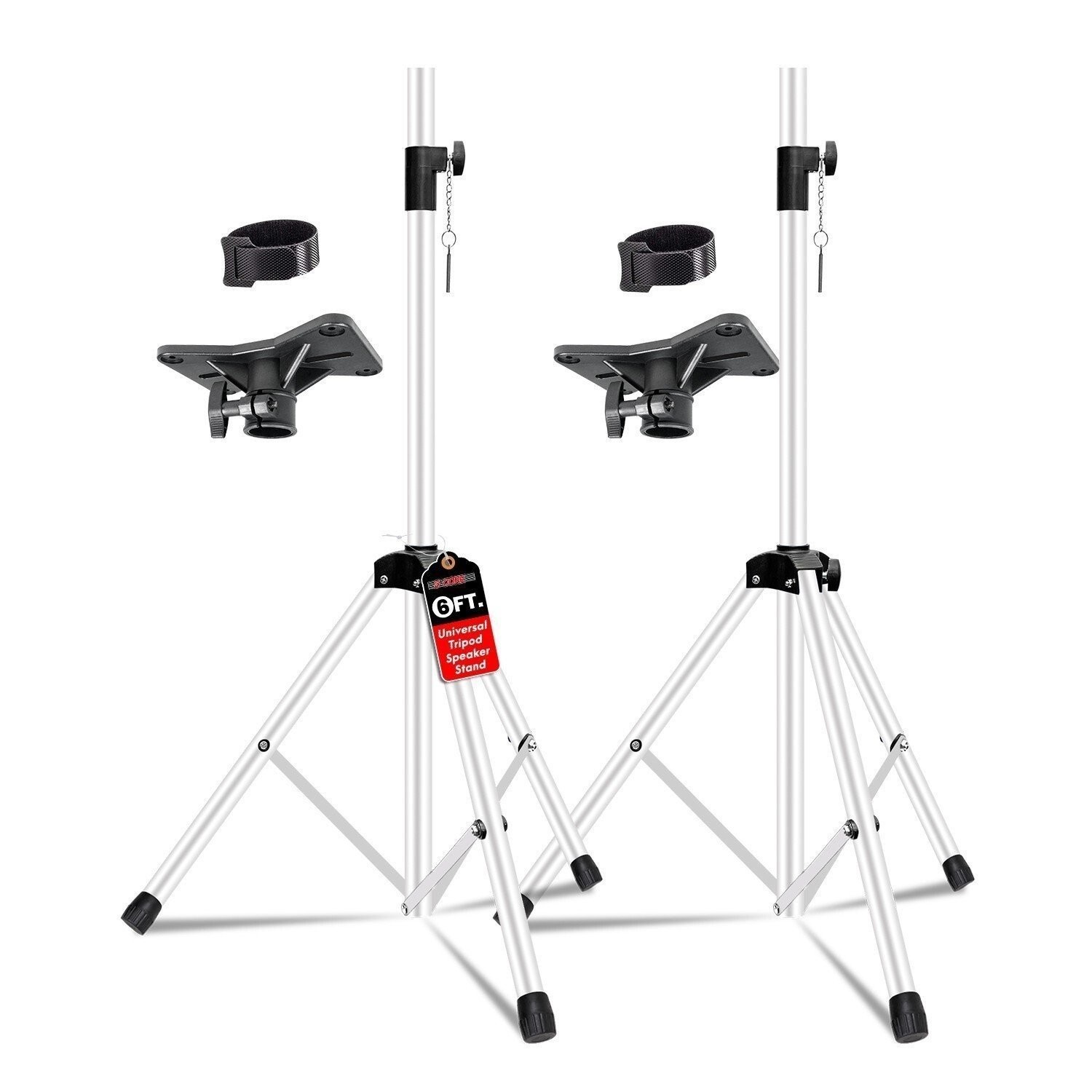 5Core Speaker Stand Pair Tripod Tall Adjustable 72 Inch DJ Studio Monitor Stands