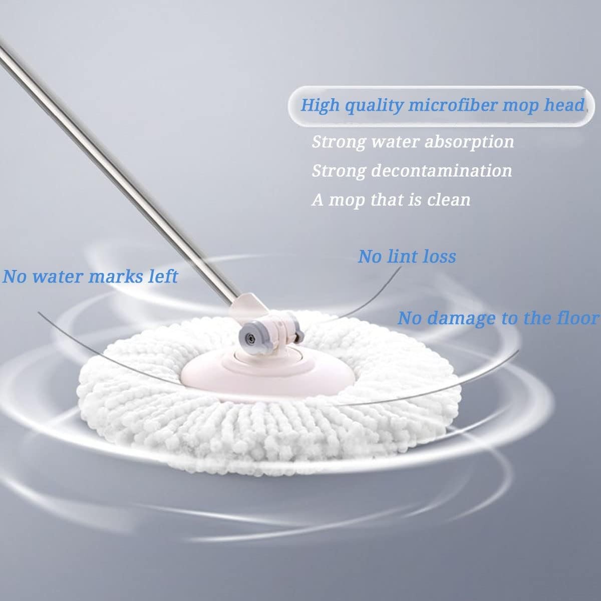 5 PCS Microfiber Replacement Mop Head Spin Mop Head Replacement 5-Pack