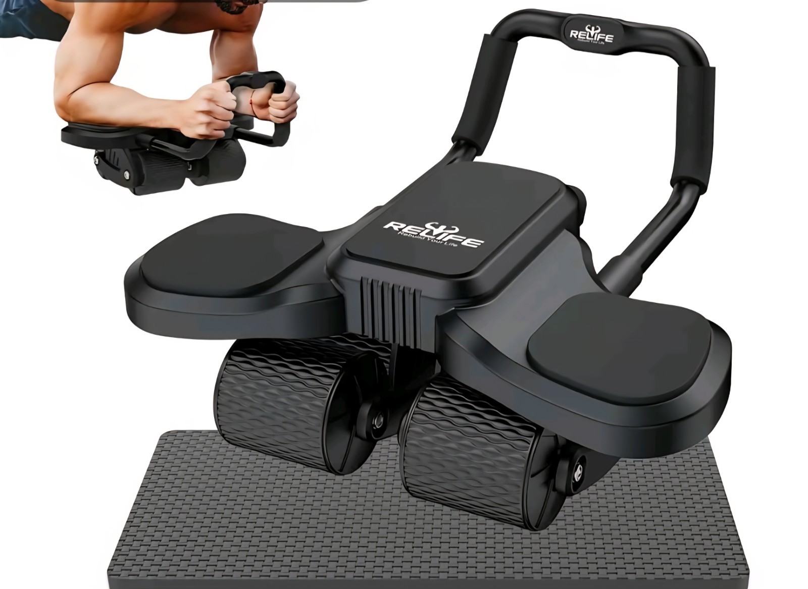 Relief Ab Roller High-Performance with Elbow Rest And Mat