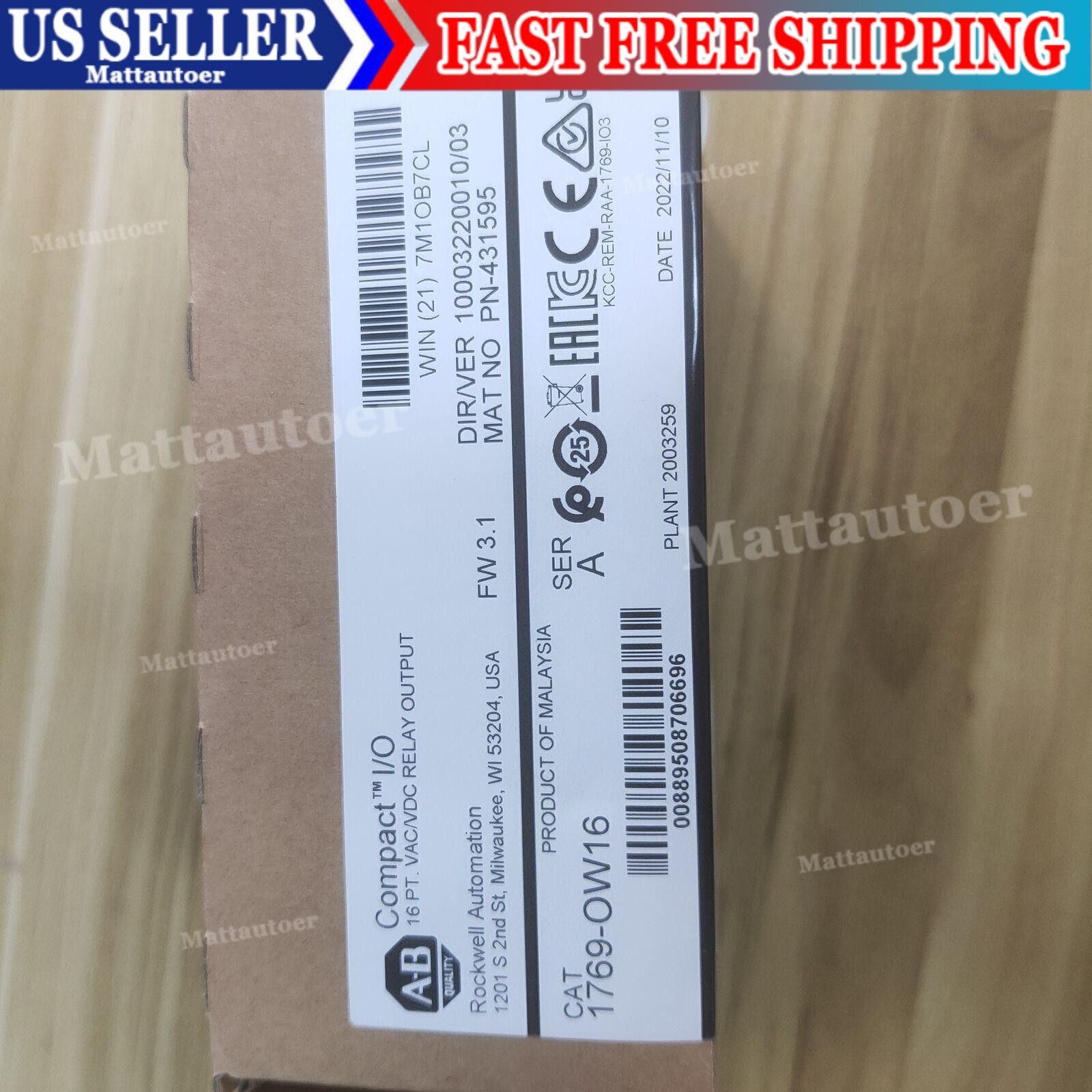 New Sealed Allen-Bradley 1769-OW16 CompactLogix Relay Output Module US Free Tax