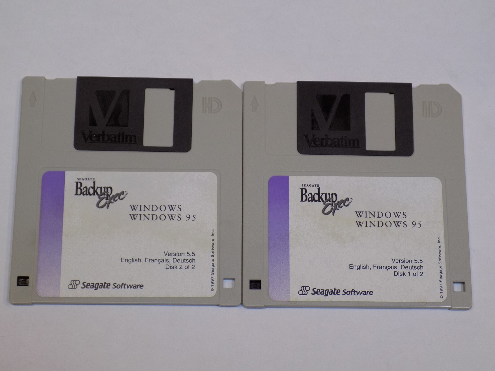 Seagate Backup Exec Vintage Old  3.5" Disk Windows PC 95 MS Computer Program 5.5