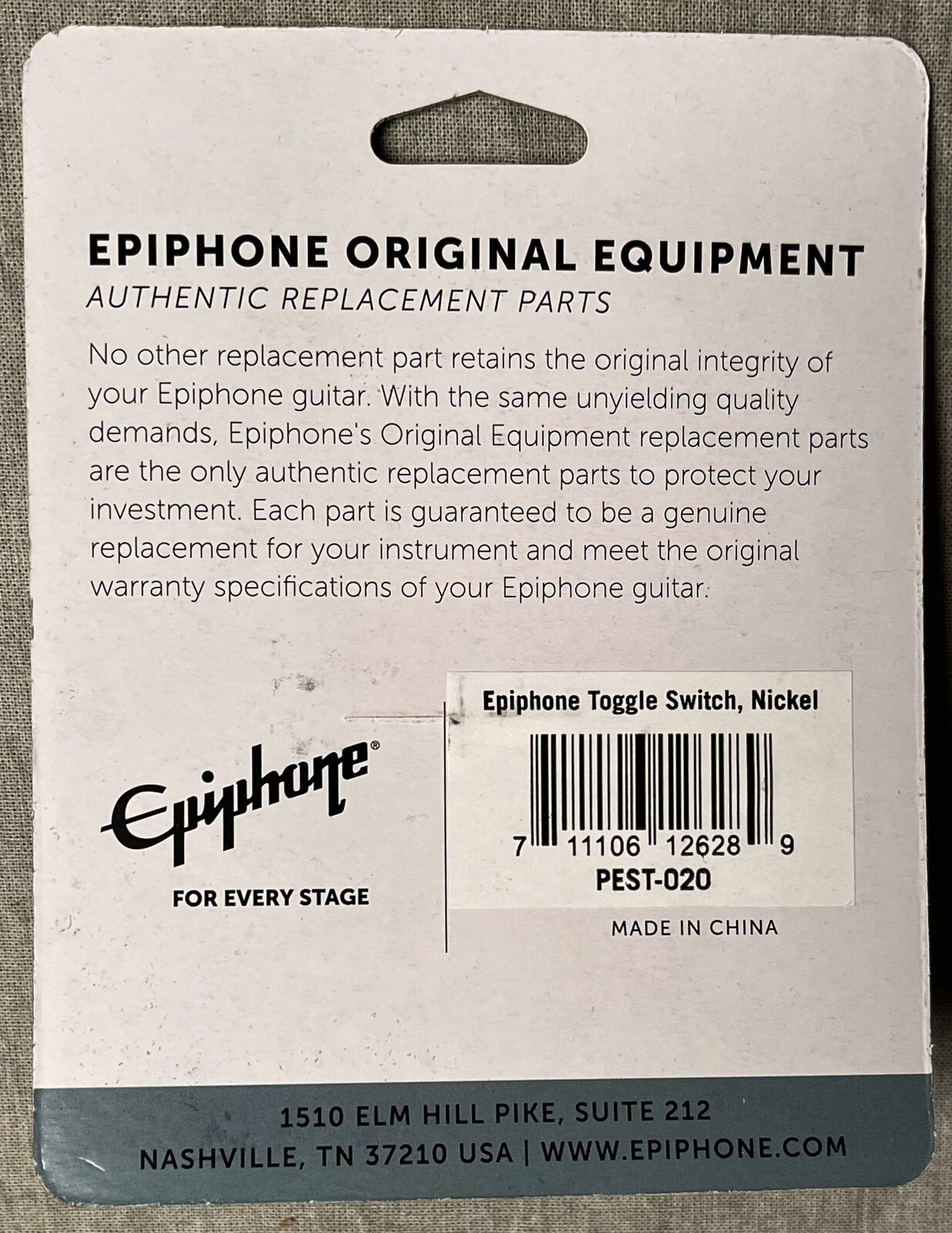 Epiphone PEST-020 Toggle Switch, Nickel