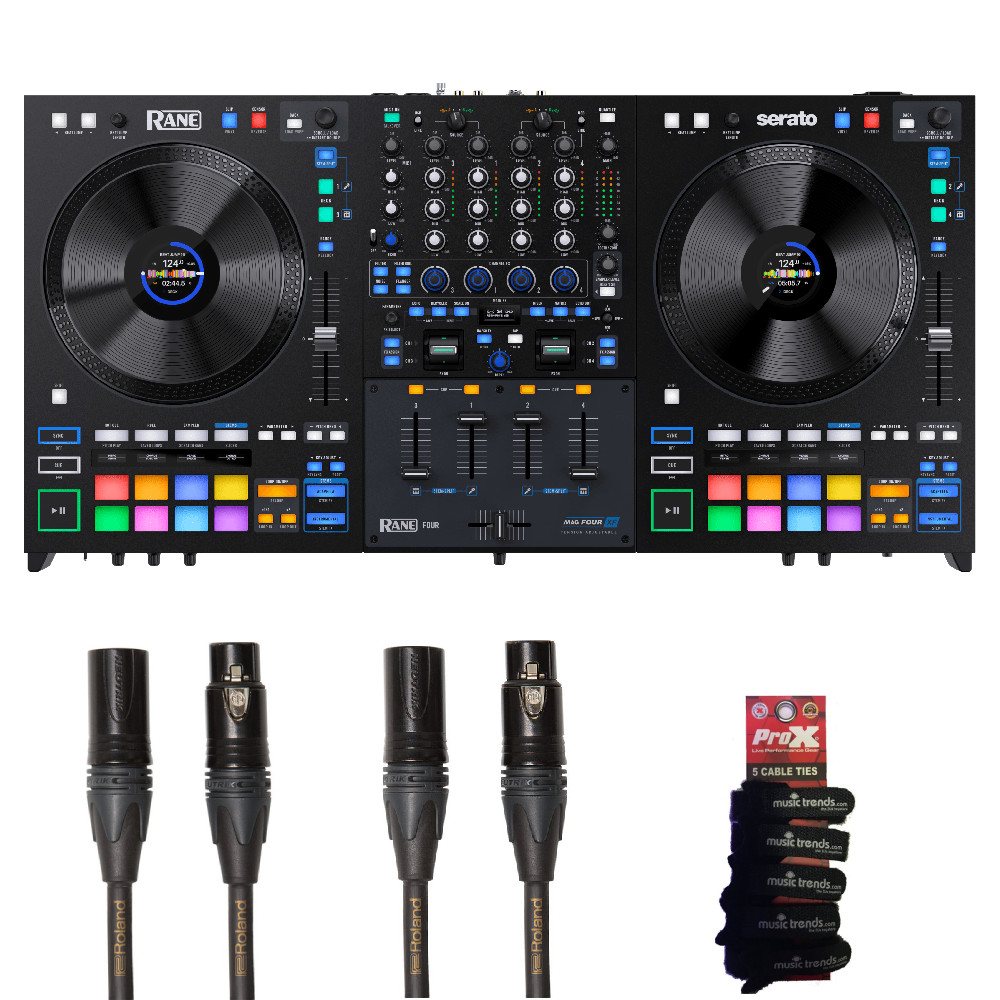 Rane FOUR Advanced 4-Channel Stems DJ Controller + XLRs