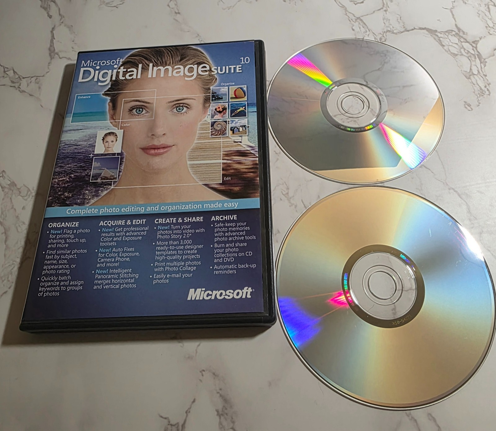 Microsoft Digital Image Suite 10 PC Software Windows XP Photo Editor