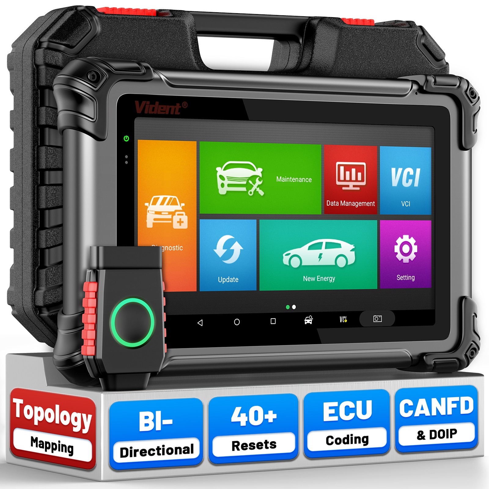 OBD2 Scanner Topology Mapping VIDENT iSmart 800PRO BT Bidirectional Scan Tool US