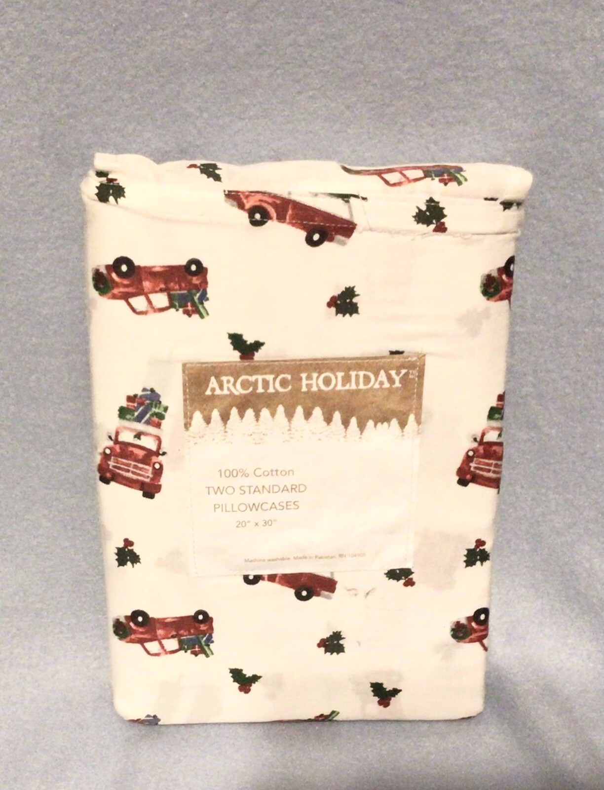 Arctic Holiday Standard Pillowcase Set New Holiday Red Truck