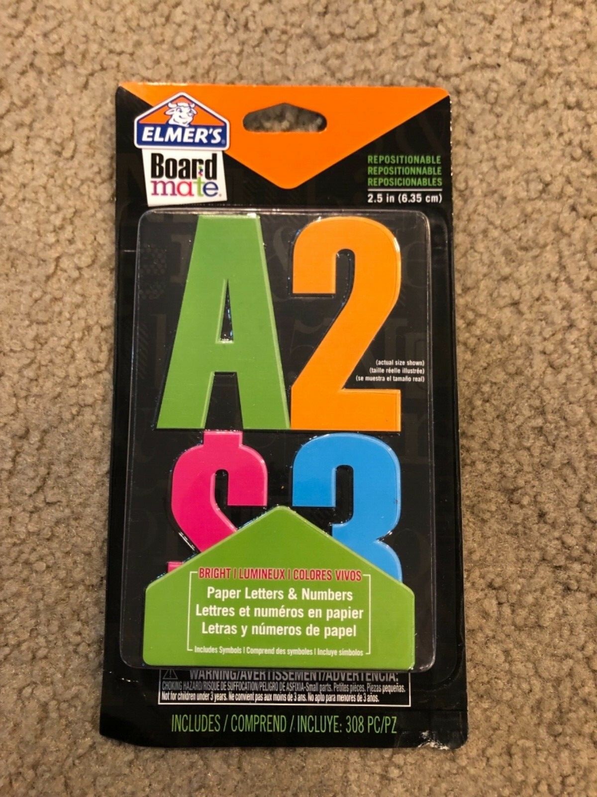 ELMERS CORPORATION E3068 PROJECT POPPERZ PAPER INCH LETTERS & NUMBERS BRIGHT ...