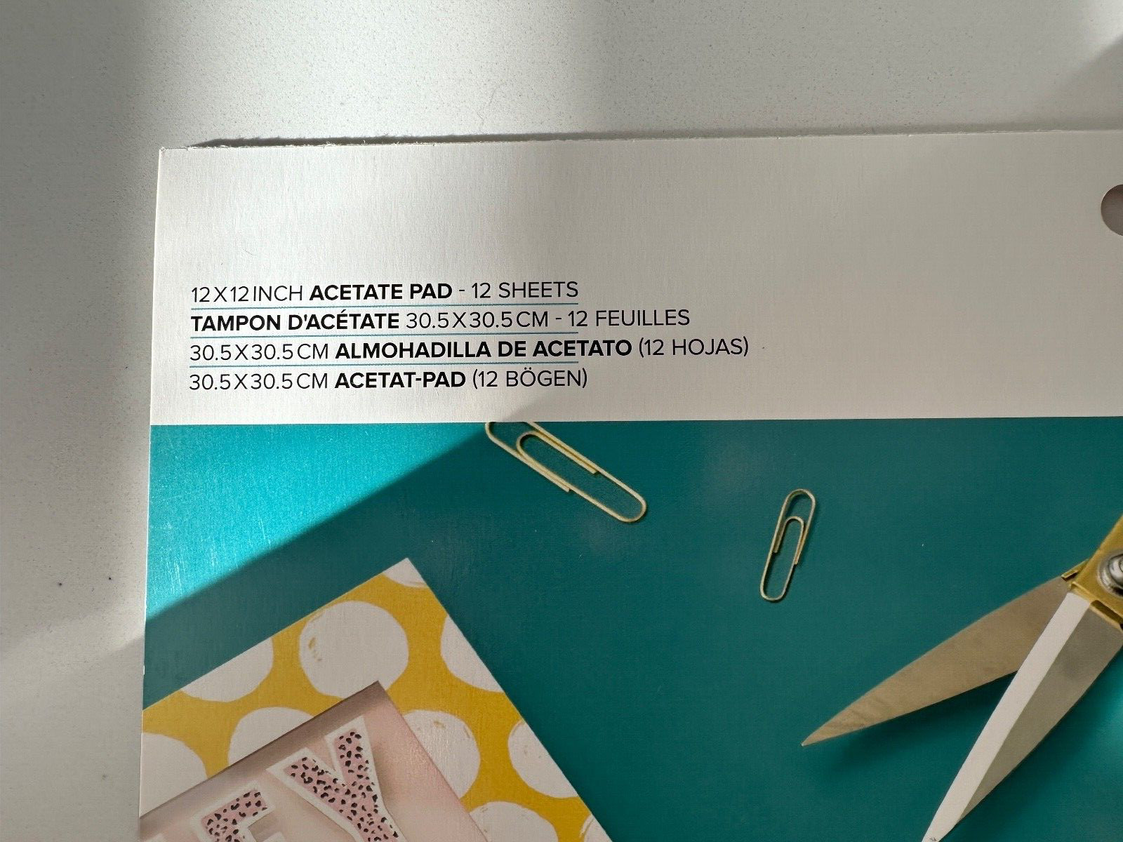 We R Memory Keepers American Crafts 12 x 12 Inch Acetate Pad 12 Sheets Scrapbook