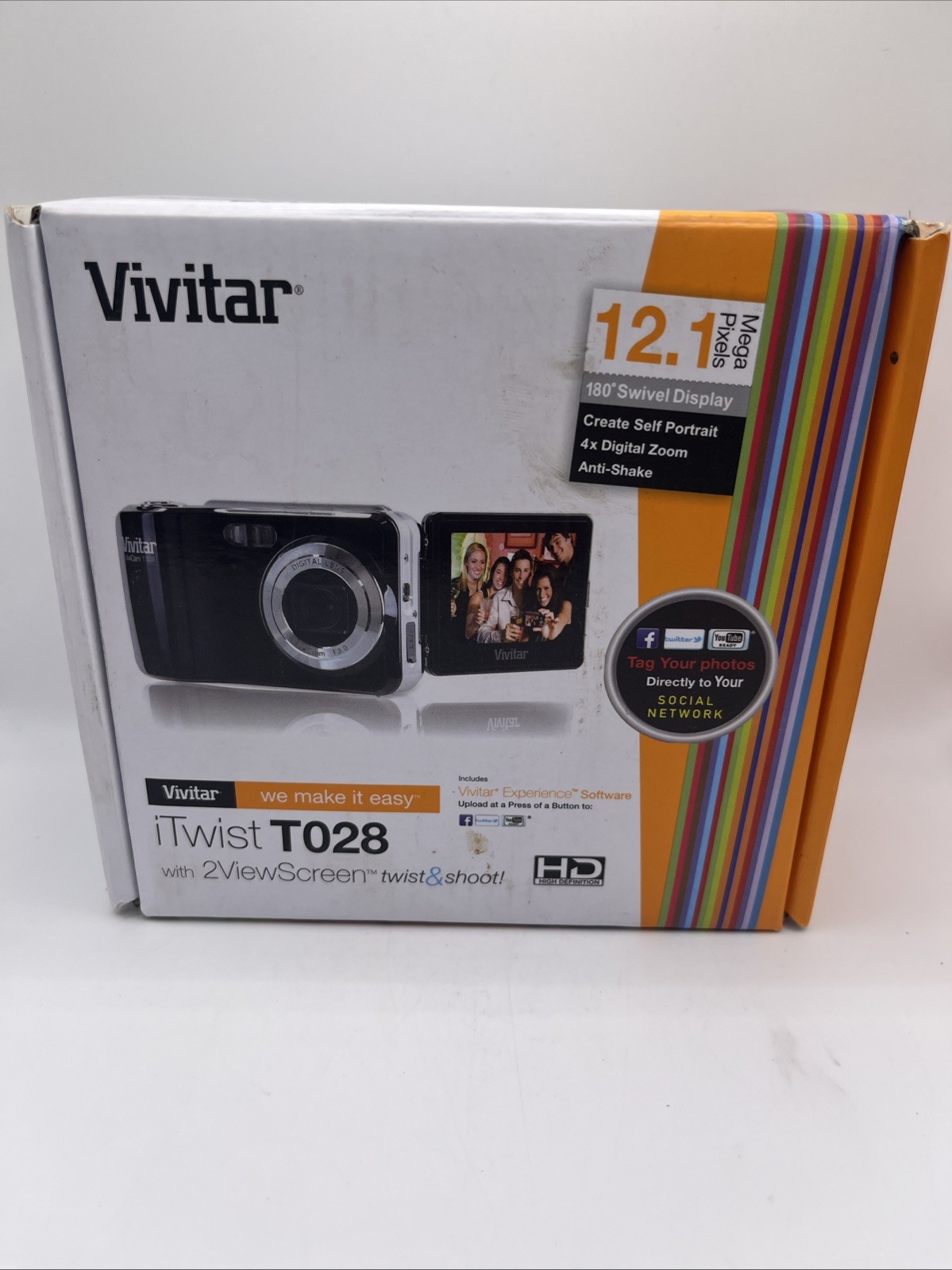 VIVITAR iTwist T028 With 2 View screen 12.1 Mega Pixels. SEALED FREE SHIPPING
