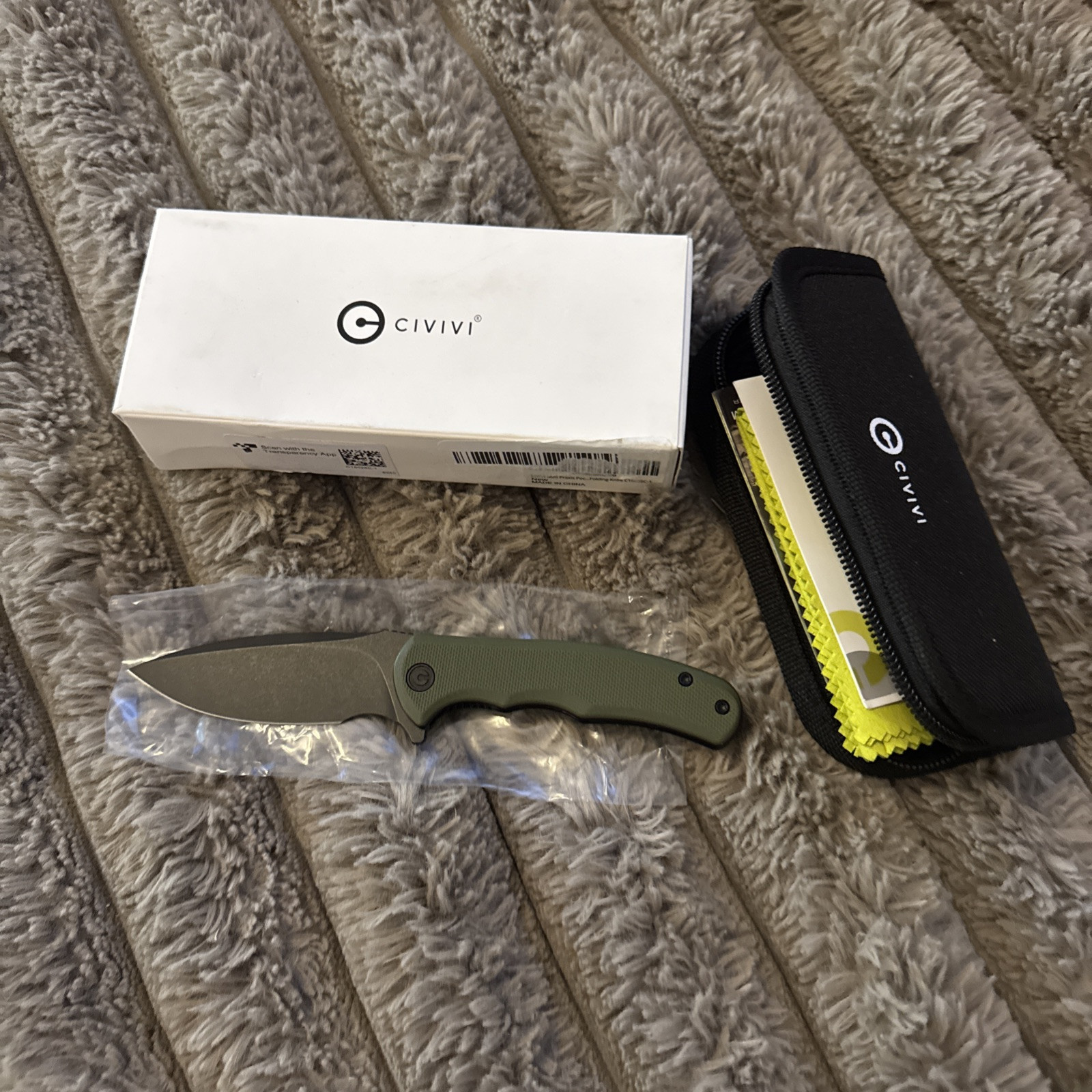 Civivi Mini Praxis Liner D2 Tool Steel Green G10 Handle Pocket Knife - C18026C-1