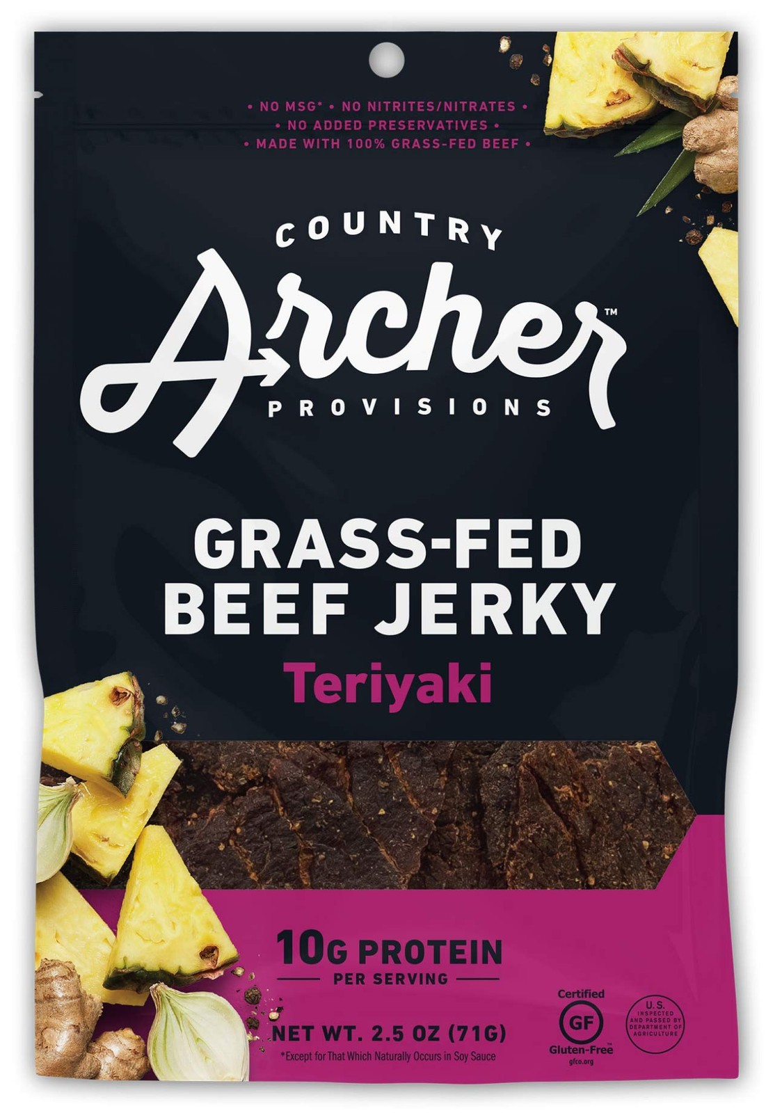 Archer Jerky Grass Fed Beef - Snack Pack, 2.5 Ounce (Pack of 4)