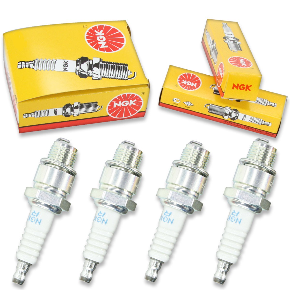 4pcs 02-03 Aprilia SR 50 Ditech NGK Standard Spark Plugs 49cc 2ci Kit Set vc