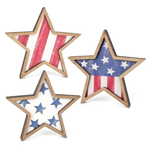 Fourth of July Decor, 4th of July Patriotic Decor & Decorations Set of 3