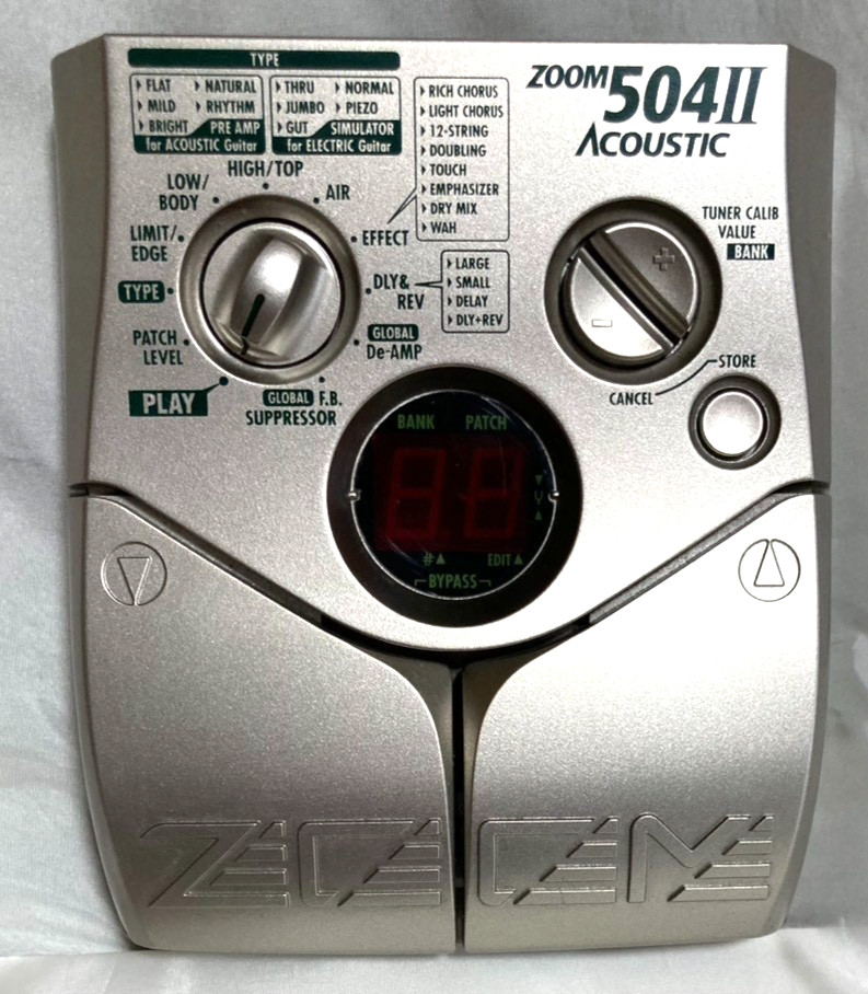 Zoom 504Ⅱ Acoustic Guitar Multi Effects Pedal Processor Made In Japan free ship