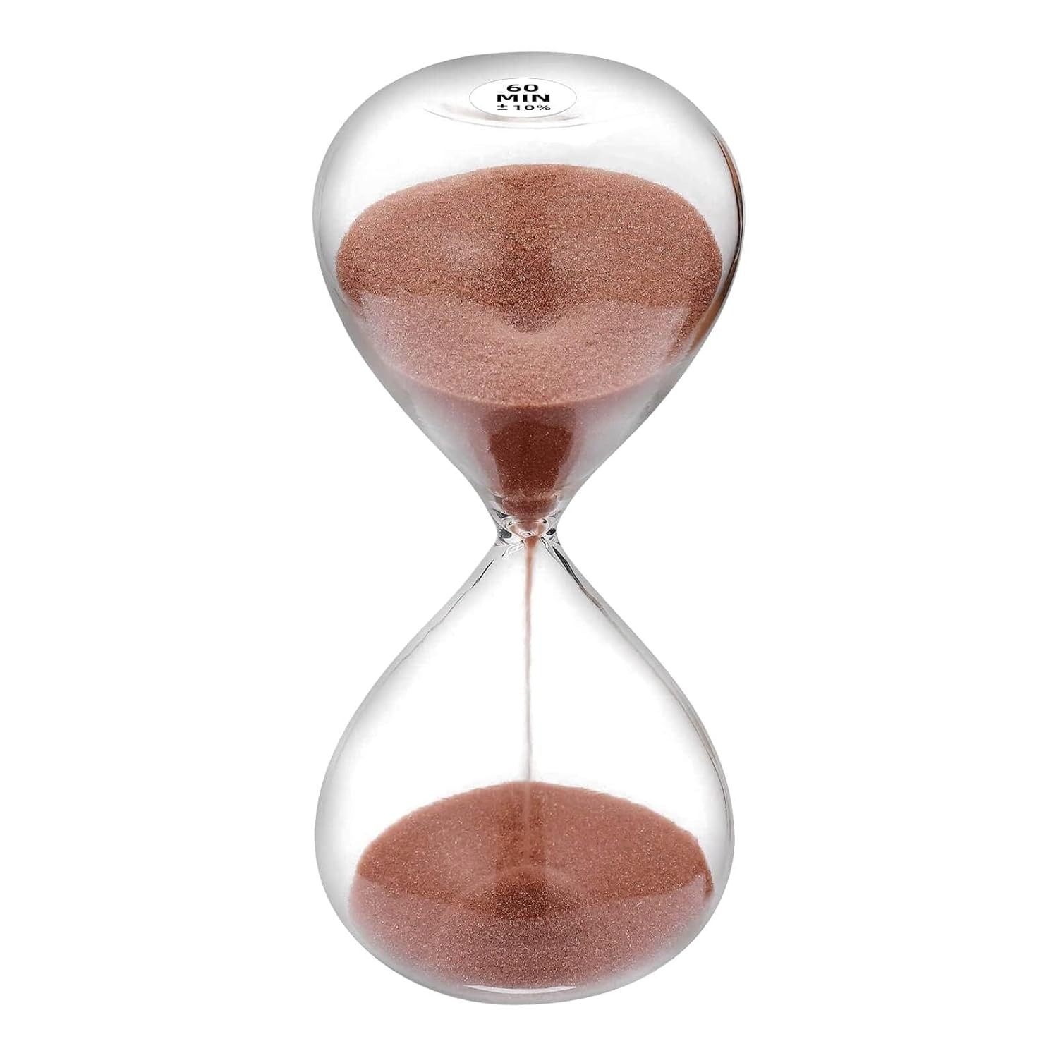 Hourglass 60 Minute Sand Timer Clock with Cocoa Color Sand, Large Sand Watch 60