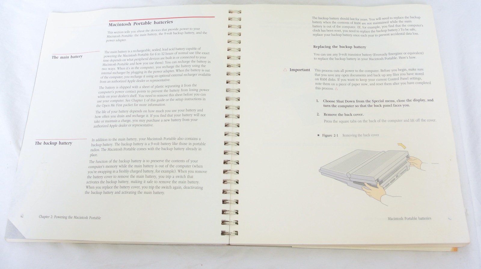 Apple Macintosh Portable Computer Manual 030-3280-B Vintage