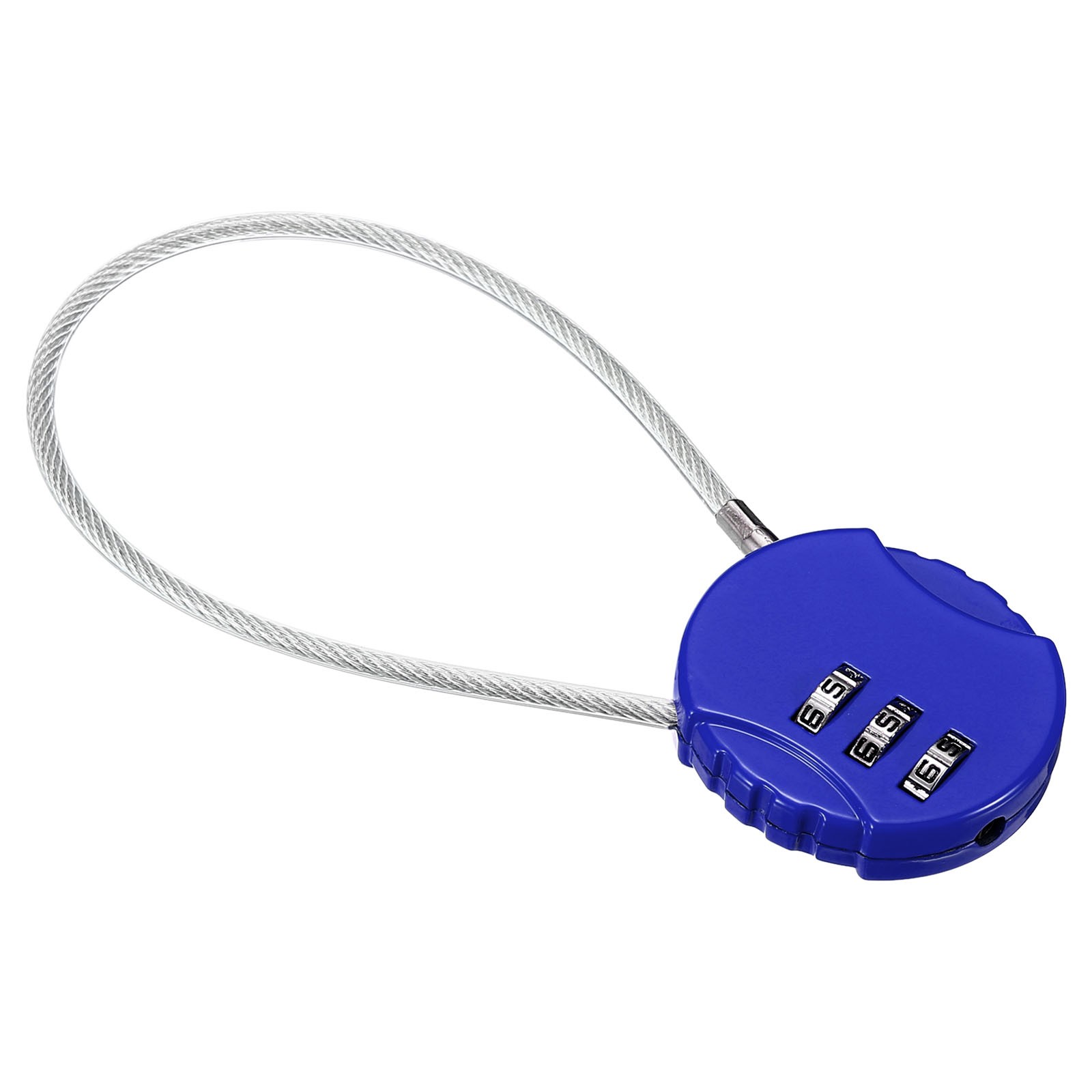 Small Combination Lock 7.8 Inch, 1 Pack 3 Digit Padlock for Gym Locker, Blue