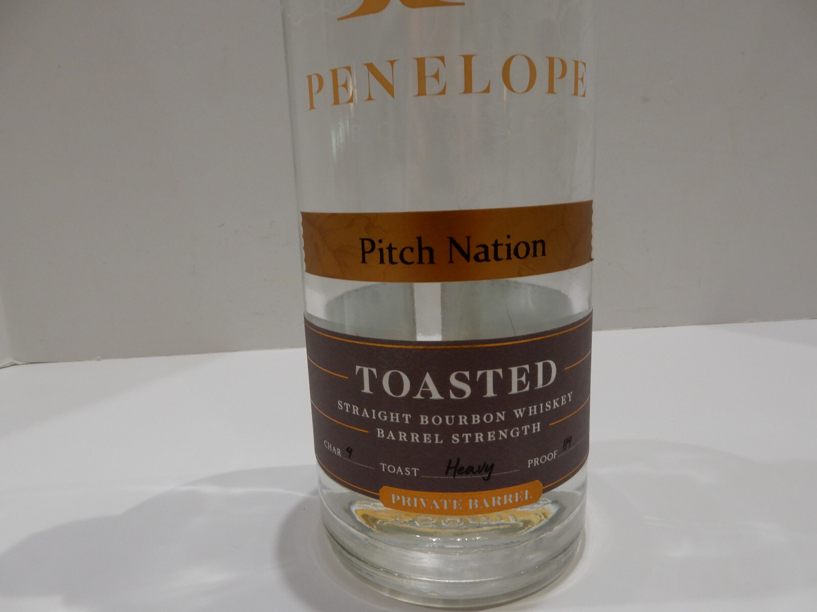 PENELOPE Toasted Straight Bourbon Whiskey 750ml EMPTY & Unrinsed Bottle