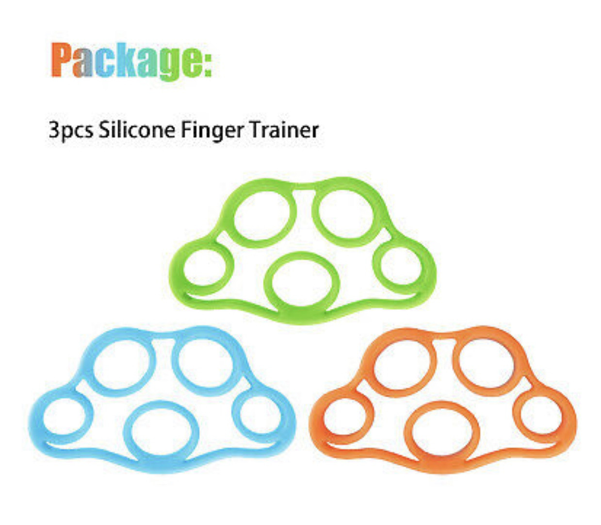 3Pcs Finger Hand Exerciser Strengthener Wrist Forearm Trainer Resistance Bands