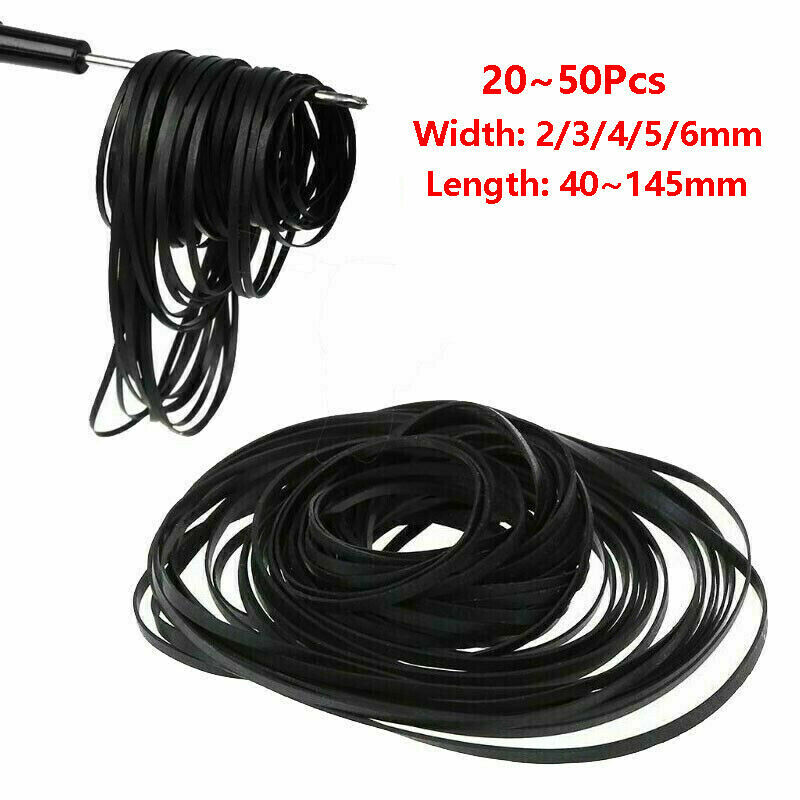 Universal Mix Cassette Rubber Tape Machine Belts Assorted Flat Belt 2 3 4 5 6mm