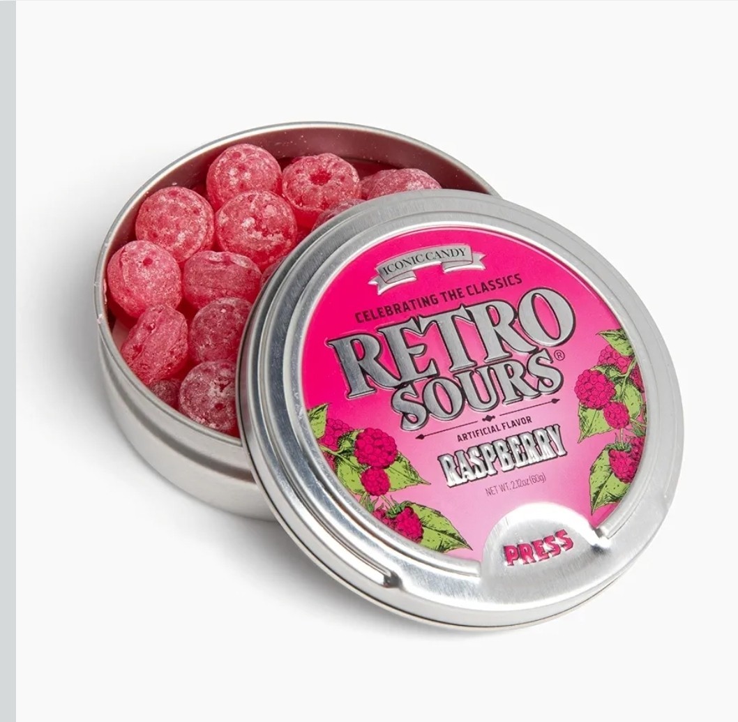 Retro Sours Raspberry 8Tins (1.06lb)