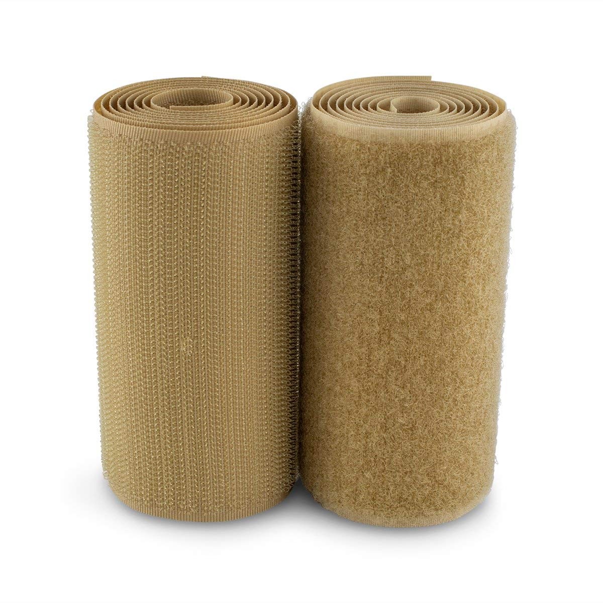 4 Inch Wide Beige Sew on Hook and Loop Tape Non-Adhesive 1 Yd Length Beige Ny...