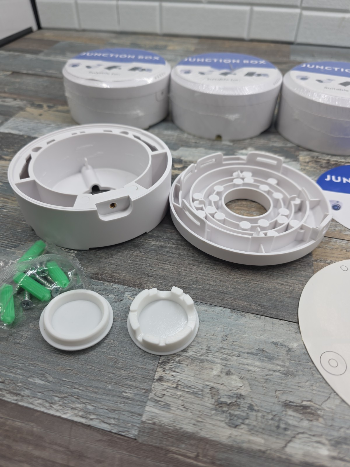 4-White Junction Box for Security and Surveillance Cameras