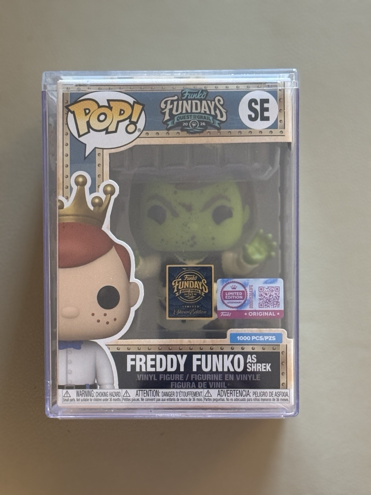 Funko Fundays 2026 Freddy Funko as Shrek LE 1000 Quest For The Grail SDCC