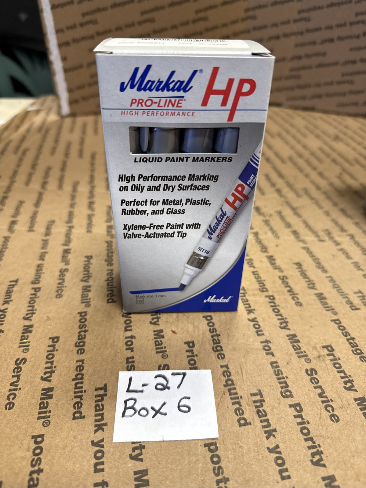Box Of 12 Markal 96967 Paint Marker, Medium Tip, Silver Color Family, Paint New